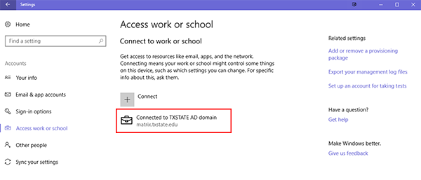 Network Screenshot