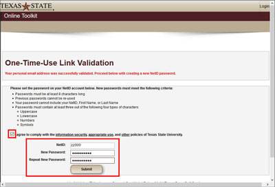 link validation screenshot