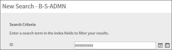 using a Student's BannerID to search