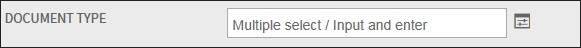 Multiple select / input and enter search