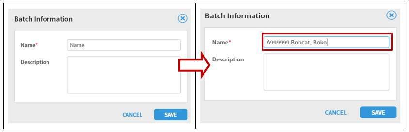Changing Batch Name