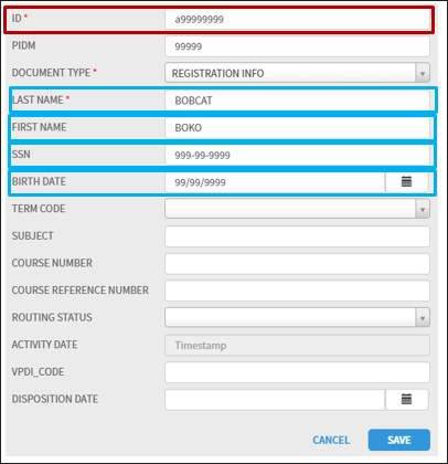 query results window