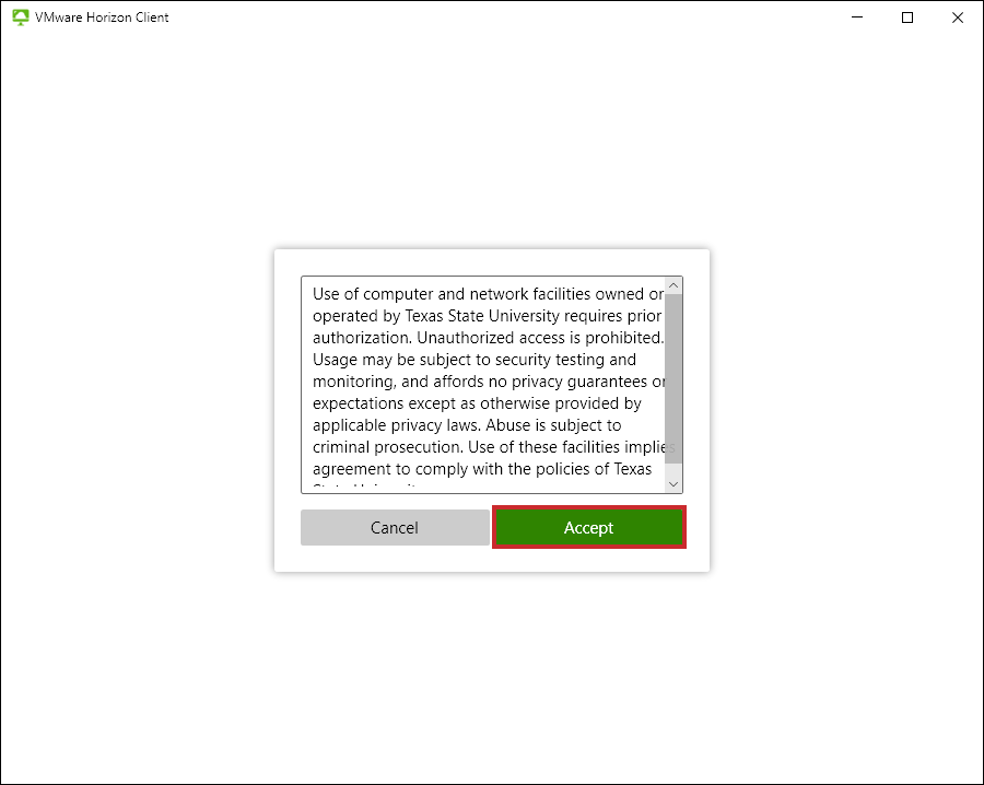 accept user agreement