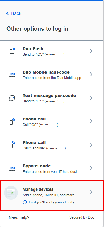 manage devices