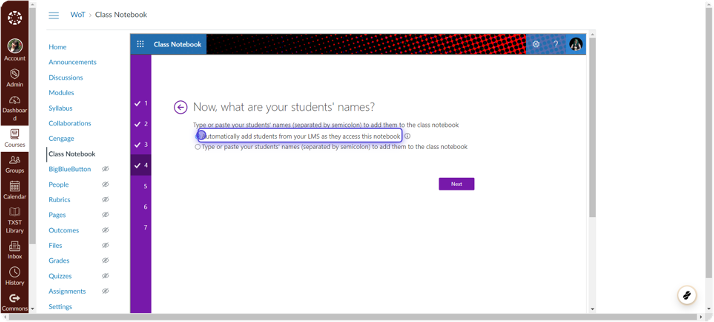 select the option lsited