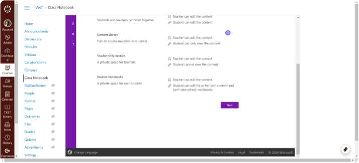 Click the next button in the LTi